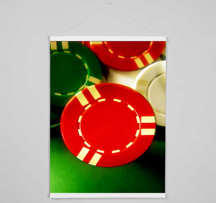 Poker Chips Hanging Poster - Wallart-Direct UK