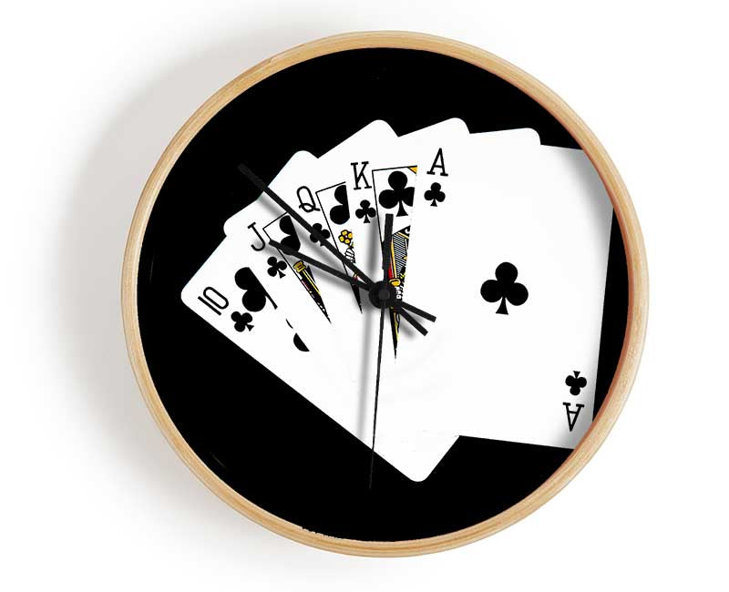 Royal Flush Clock - Wallart-Direct UK