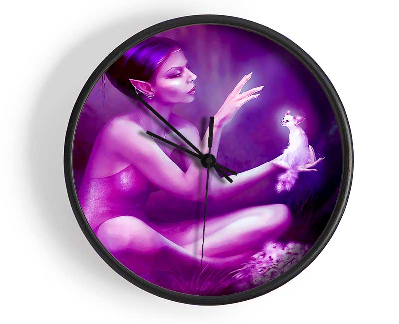 Pixie Cat Lover Clock - Wallart-Direct UK