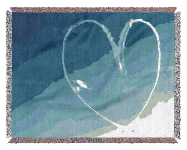 Love Heart Skies Woven Blanket