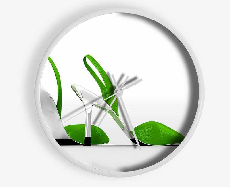 Lime Shoes Clock - Wallart-Direct UK