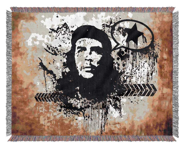 Che Guevara Brown Woven Blanket