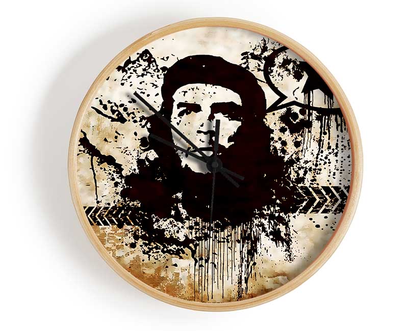 Che Guevara Brown Clock - Wallart-Direct UK