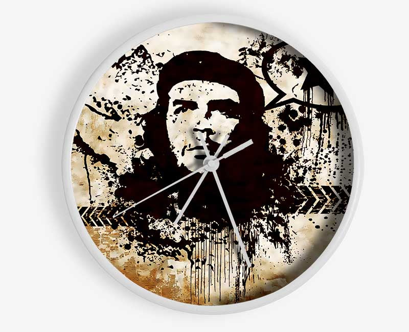 Che Guevara Brown Clock - Wallart-Direct UK