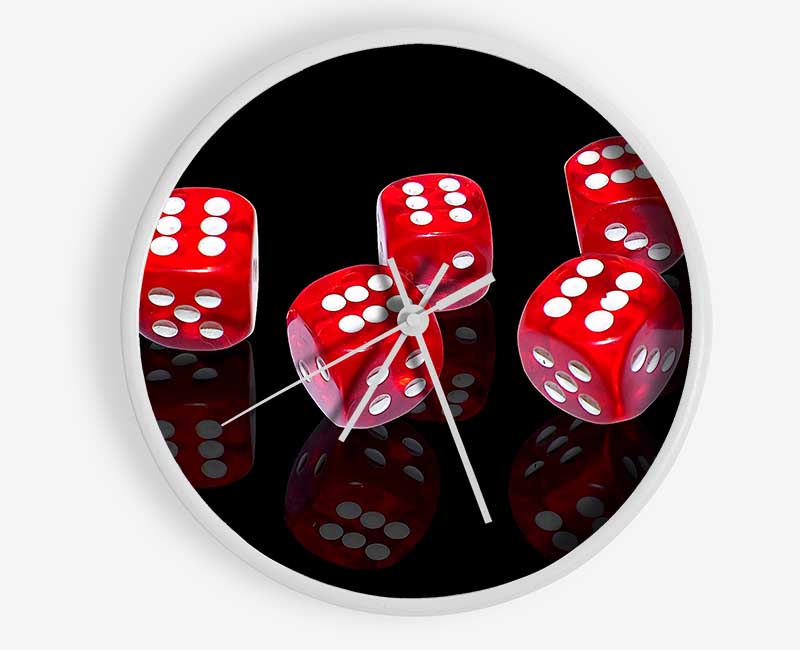 All Sixes Dice Clock - Wallart-Direct UK