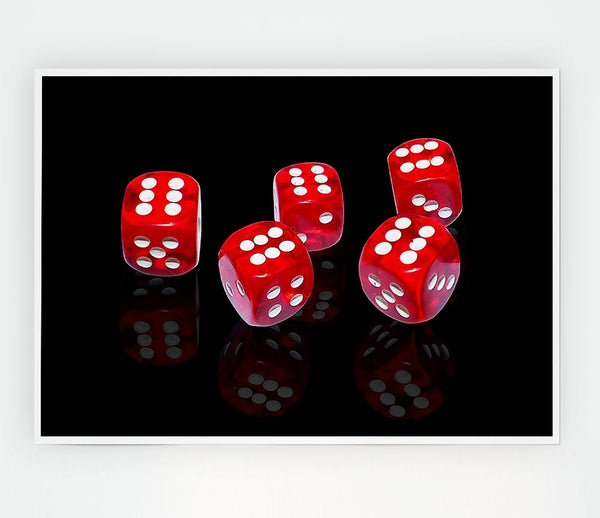 All Sixes Dice Print Poster Wall Art