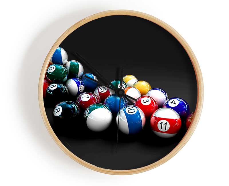 Double Pool Balls Clock - Wallart-Direct UK