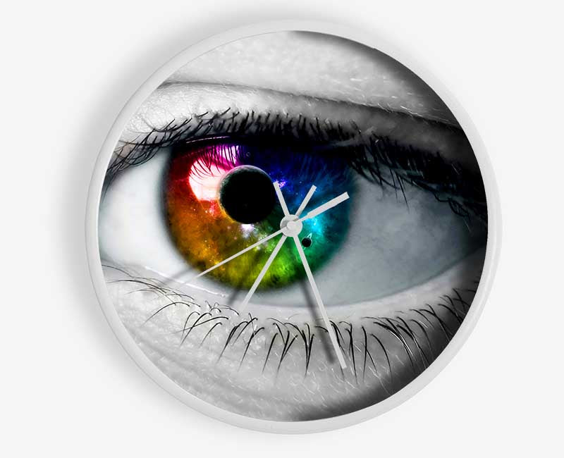 Rainbow Eye Clock - Wallart-Direct UK