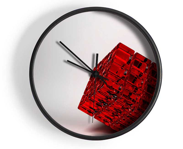 Red Jelly Cube Clock - Wallart-Direct UK