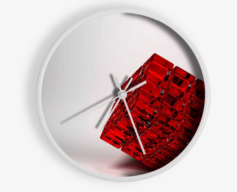 Red Jelly Cube Clock - Wallart-Direct UK