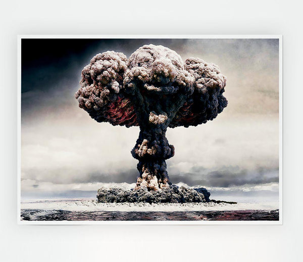 The Atom Bomb Blast Print Poster Wall Art