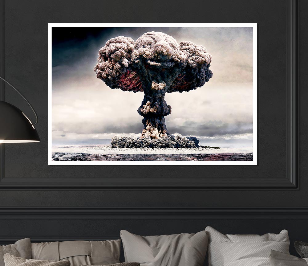 The Atom Bomb Blast Print Poster Wall Art