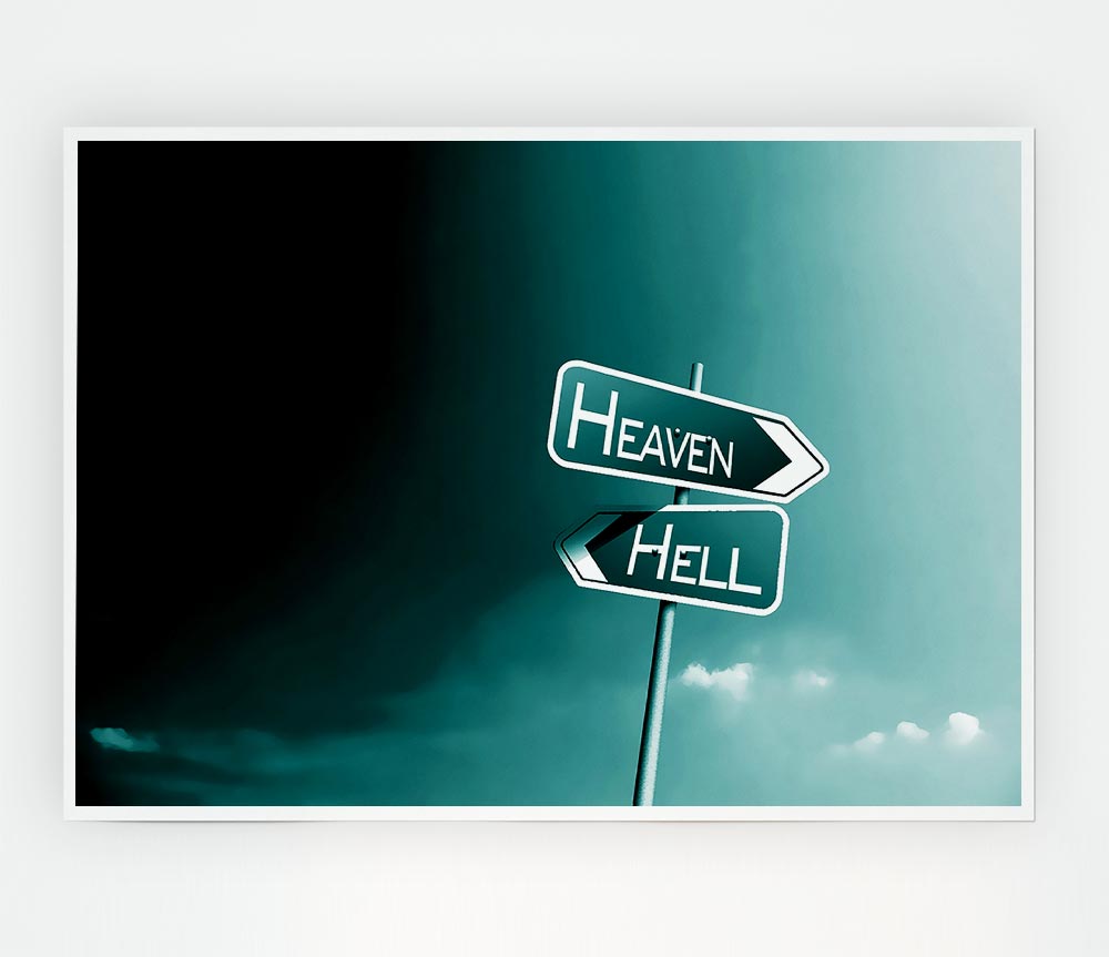 Heaven And Hell Print Poster Wall Art