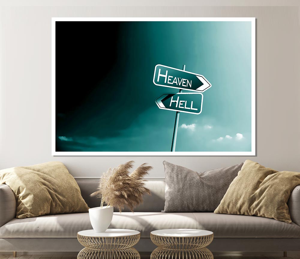 Heaven And Hell Print Poster Wall Art