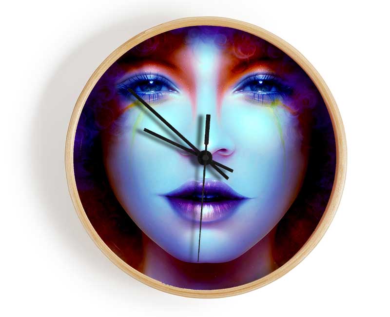 Purple Beauty Clock - Wallart-Direct UK