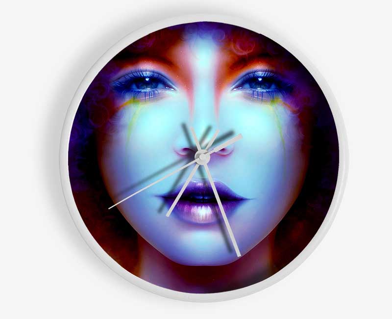 Purple Beauty Clock - Wallart-Direct UK