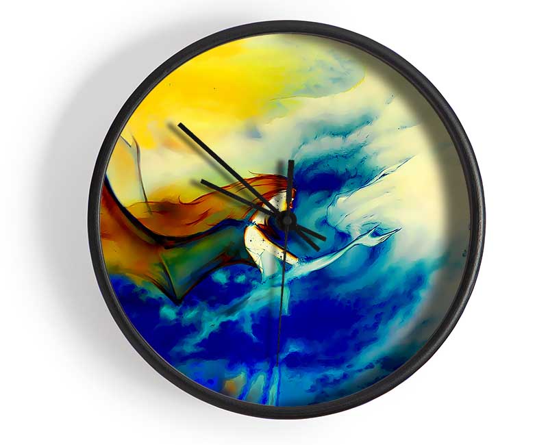 Fairy Dragon Clouds Clock - Wallart-Direct UK