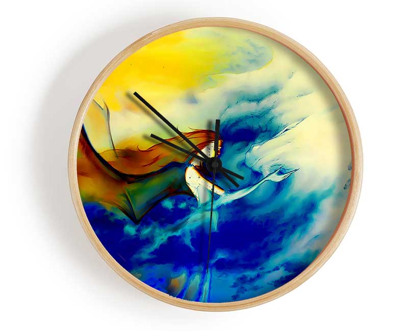 Fairy Dragon Clouds Clock - Wallart-Direct UK