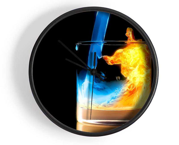 Pouring Fire And Water Clock - Wallart-Direct UK