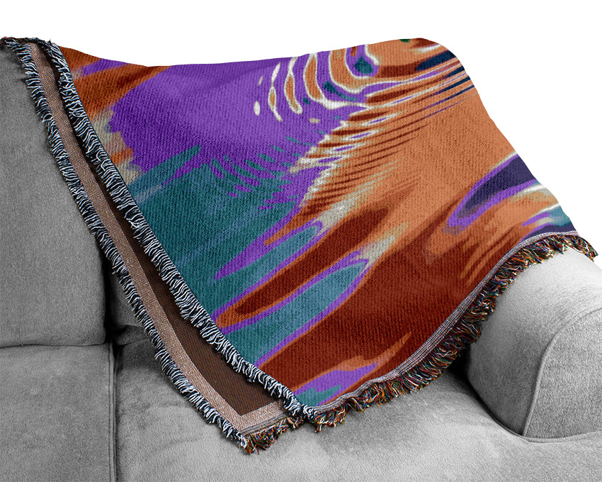 Rainbow Water Ripple Woven Blanket