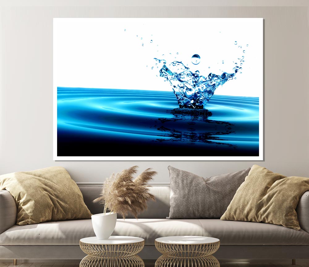 Flow Of The Splash Print Poster Wall Art