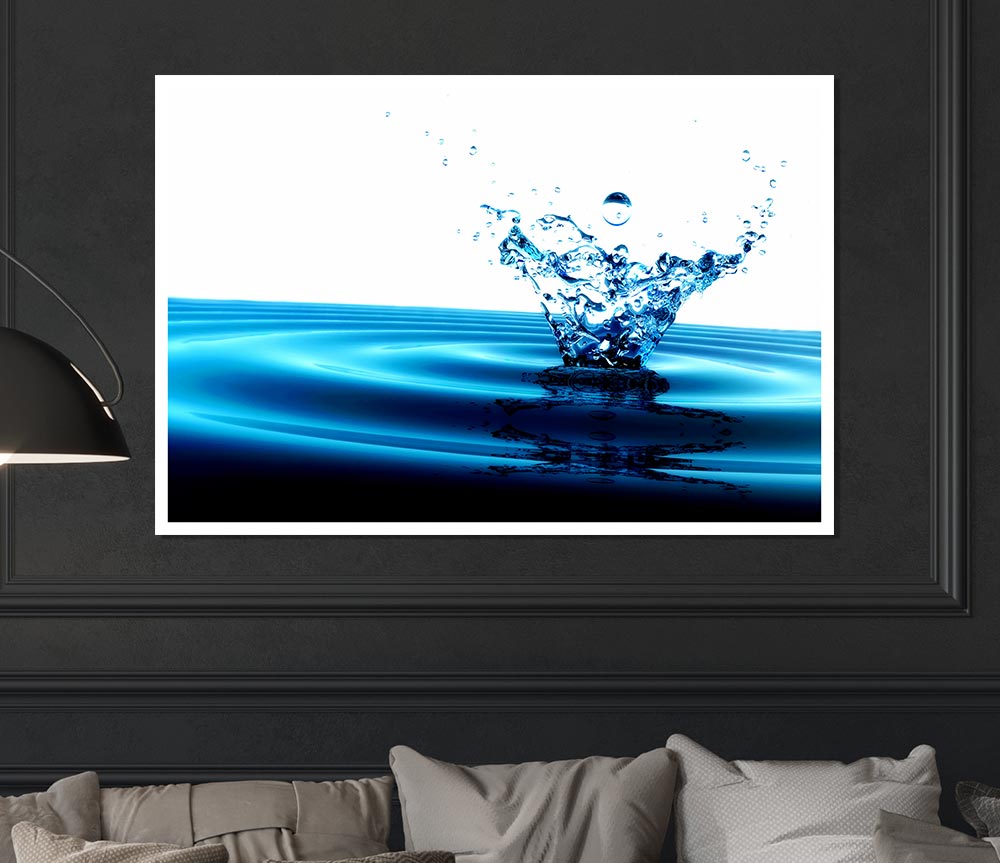 Flow Of The Splash Print Poster Wall Art