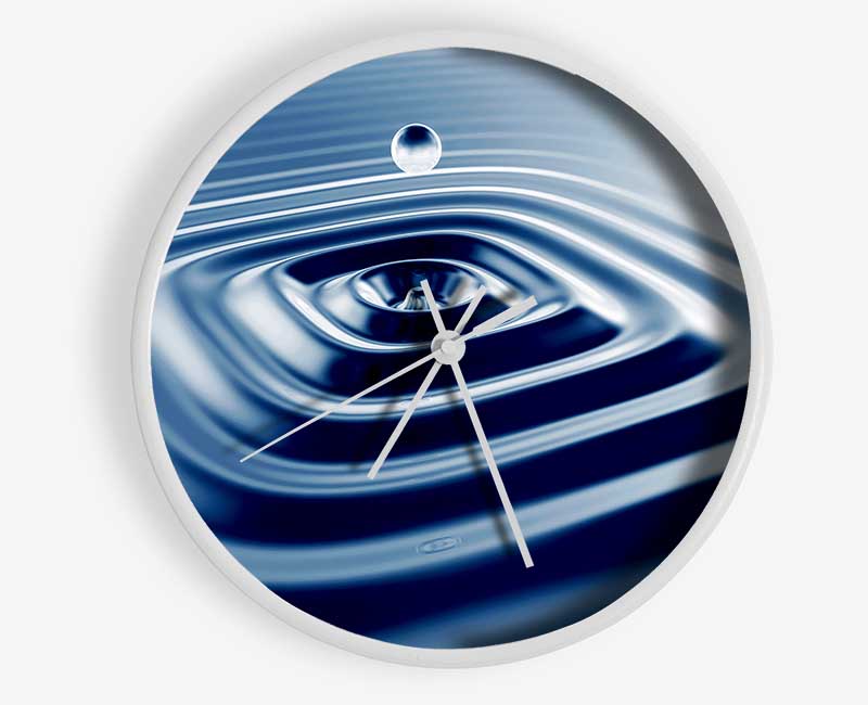 Blue Square Water Splash Clock - Wallart-Direct UK