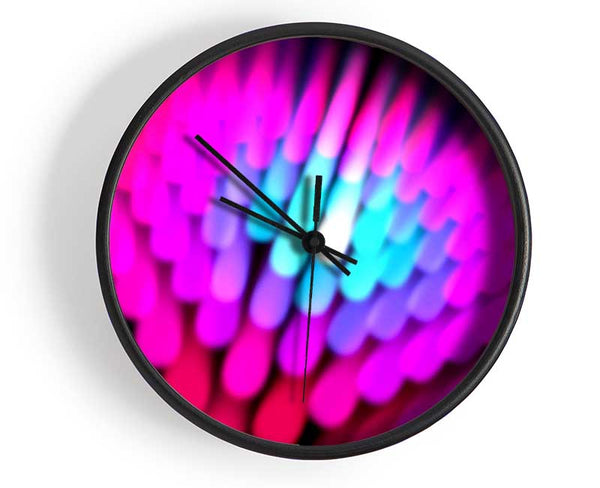 Shards Of Vibrant Lights Clock - Wallart-Direct UK