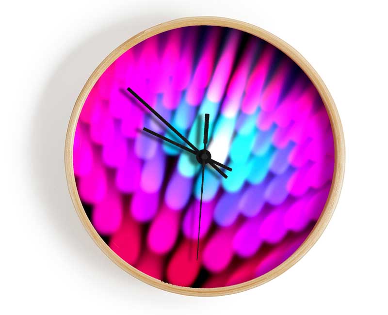 Shards Of Vibrant Lights Clock - Wallart-Direct UK