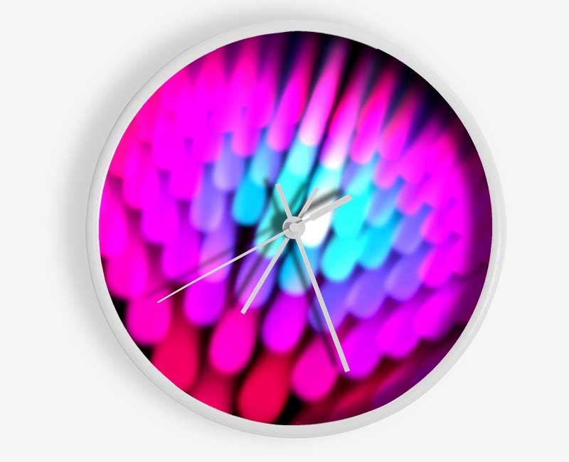 Shards Of Vibrant Lights Clock - Wallart-Direct UK