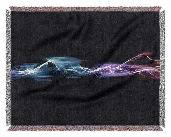 Vibrant Smoke Trails Woven Blanket