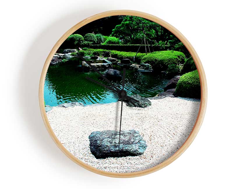 Peaceful Chinese Garden Clock - Wallart-Direct UK