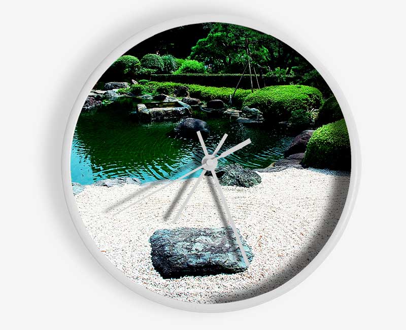 Peaceful Chinese Garden Clock - Wallart-Direct UK