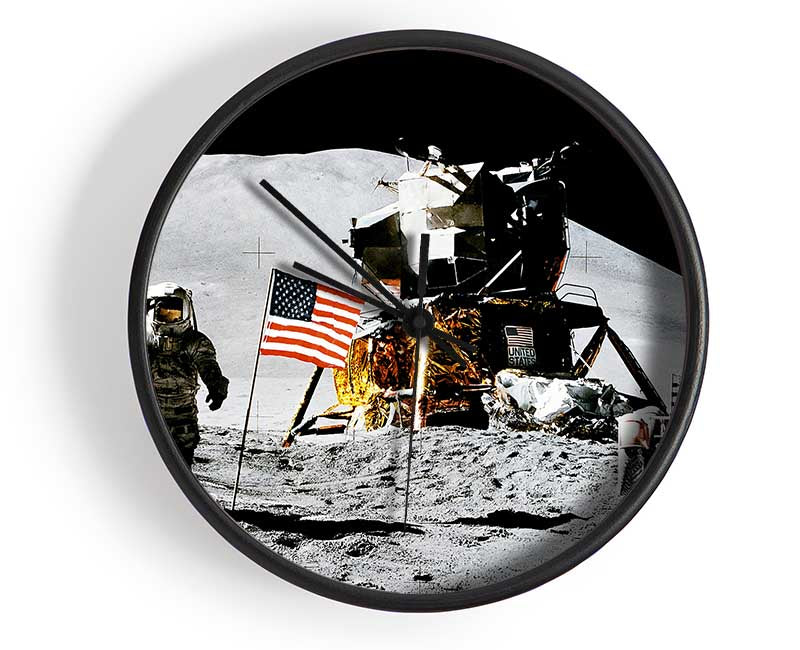 American Moon Landing Clock - Wallart-Direct UK