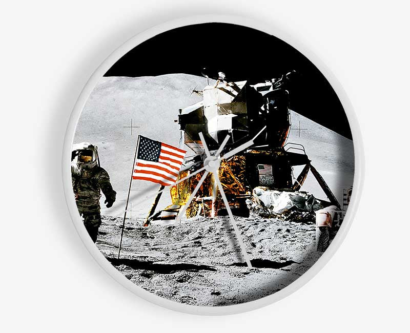 American Moon Landing Clock - Wallart-Direct UK