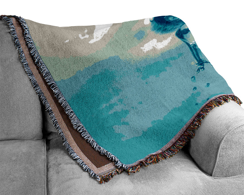 Aqua Splash Woven Blanket