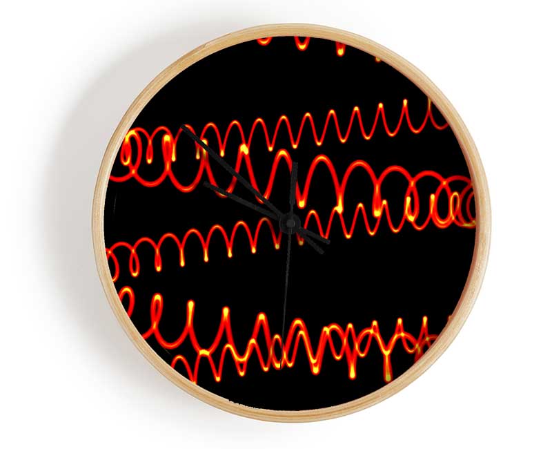 Red Coil Clock - Wallart-Direct UK