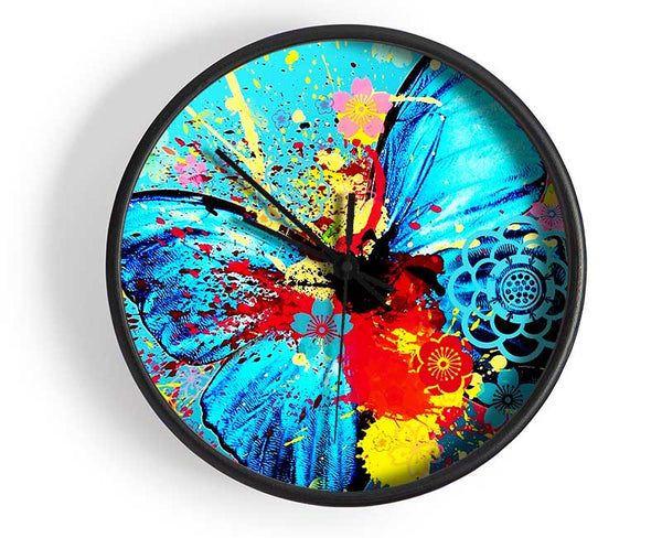 Butterfly Splash Clock - Wallart-Direct UK