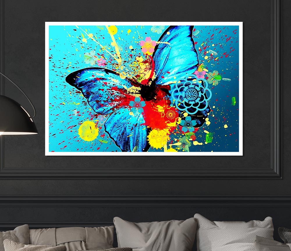 Butterfly Splash Print Poster Wall Art