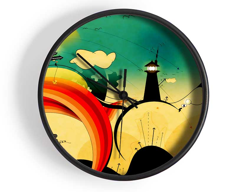 Magical Lighthouse Clock - Wallart-Direct UK