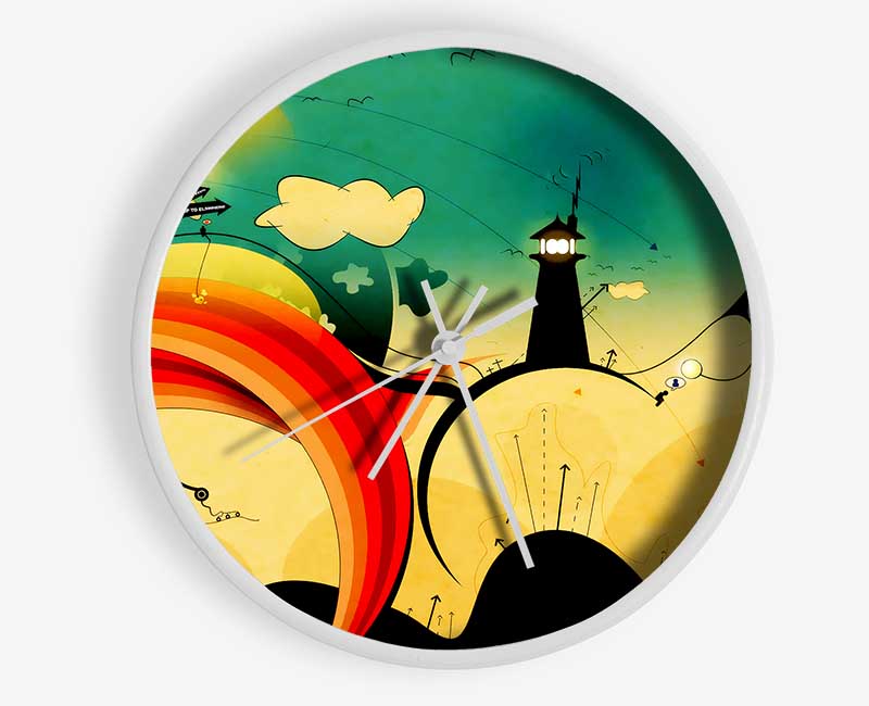 Magical Lighthouse Clock - Wallart-Direct UK