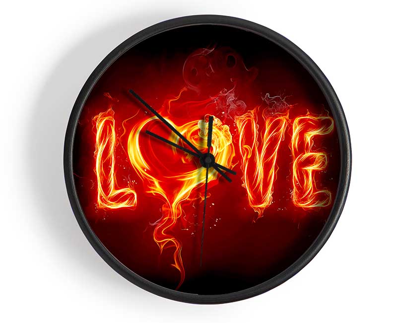 Flames Of Love Clock - Wallart-Direct UK