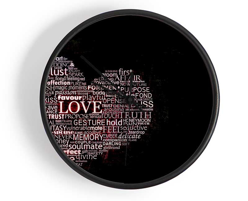 Words Of Love Clock - Wallart-Direct UK