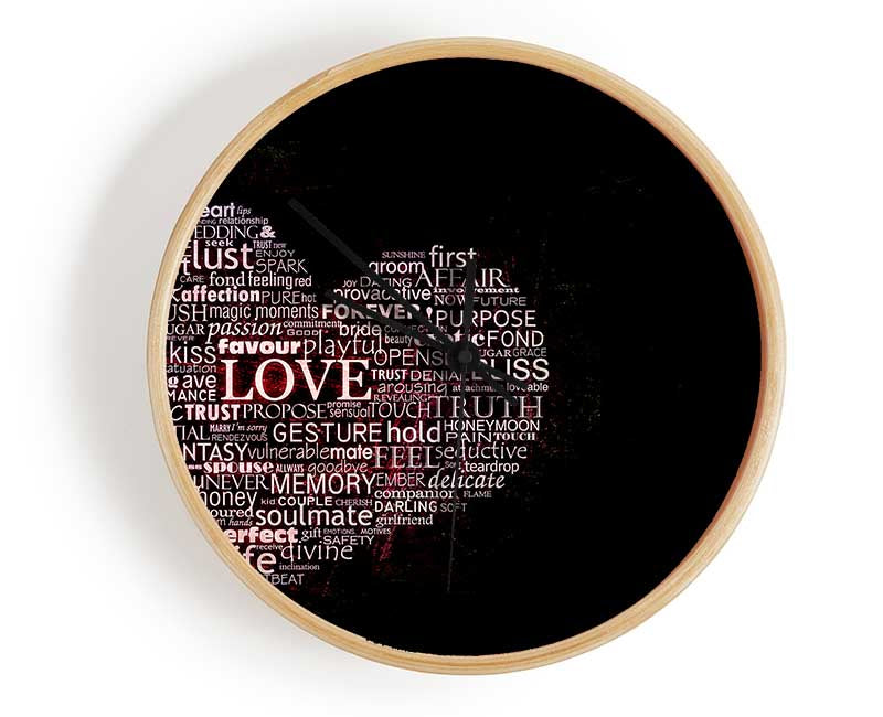 Words Of Love Clock - Wallart-Direct UK