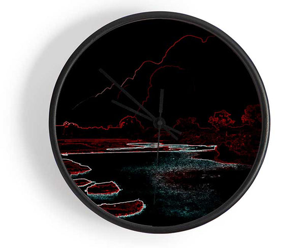 Red Lake Clock - Wallart-Direct UK