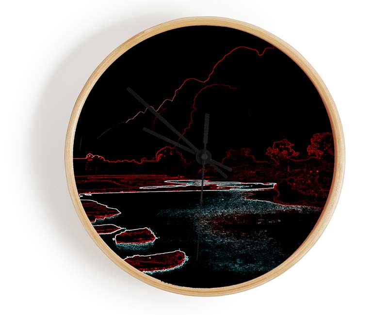 Red Lake Clock - Wallart-Direct UK