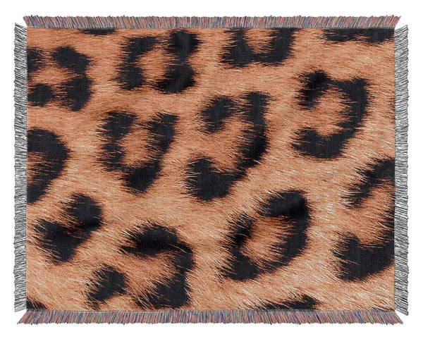 Leopard Print Woven Blanket