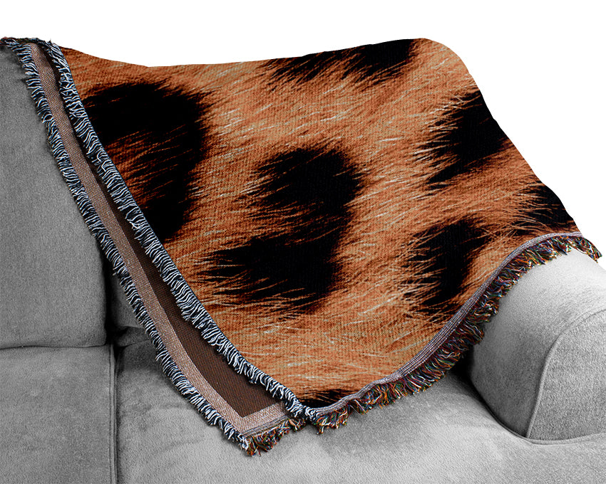 Leopard Print Woven Blanket