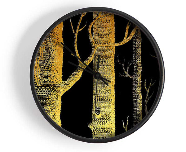 The Night Time Woodland Clock - Wallart-Direct UK