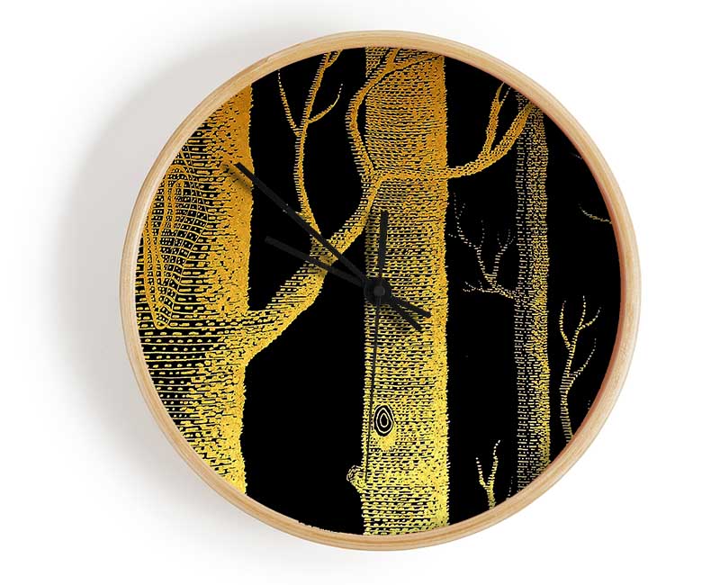 The Night Time Woodland Clock - Wallart-Direct UK